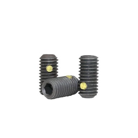Newport Fasteners Nylon Pellet Socet Set Screws Cup Point, 5/16-18 x 3/8", Alloy Steel, Black Oxide, 100PK 443826-100